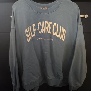H & M Self-Care Club Women's Sweatshirt - Blue XXL